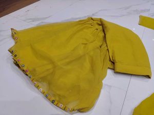 Elegant Mustard Kurta Sharara Set