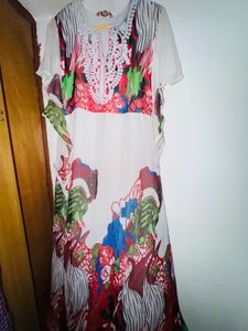 Vibrant Floral Print Kaftan Dress