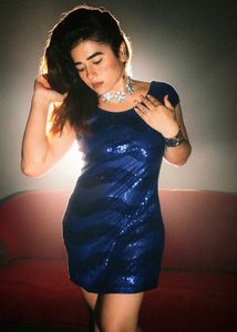 Sparkly Blue Mini Dress