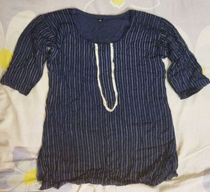 Stylish Blue Striped Kurta