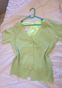 Light Green Button-Up top