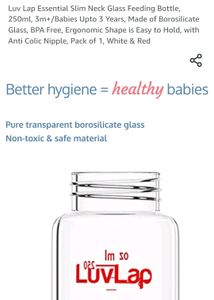 Luvlap essentials Slim neck Glass feeding Bottle