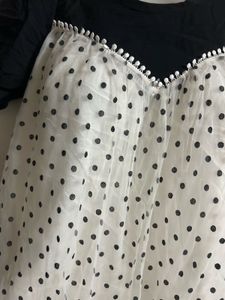 Chic Polka Dot Mesh Dress