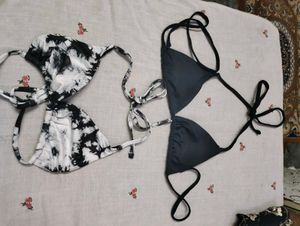 Bikini Tops - Tie-Dye & Black