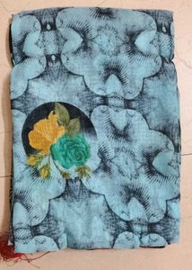 Beautiful Black Floral Print Saree