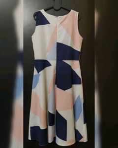 🎀🌸Romwe_Geometric A-Line Midi Dress🌸🎀