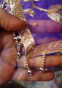 Embroidered Lehenga in Purple colour