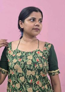 handmade trendy green kurti