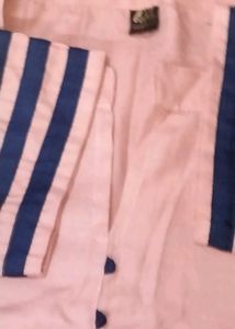Kurti korean button check designtrend pink1pic