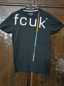 FCUK Black Graphic Tee - Size S