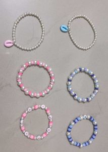 Pearl & Clay Beaded Bracelet Set