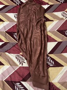 Elegant Chocolate Brown Silk-Blend Suit Set | Intr