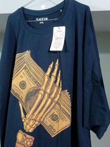 SHEIN Navy Graphic T-Shirt