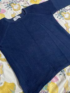 Navy Blue Knit Sweater