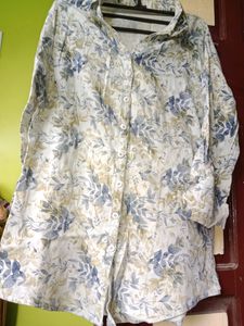 Floral Print Button-Down Shirt