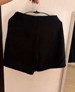 Black Asymmetrical Skort