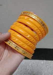 Yellow &amp; Gold Bangle Set