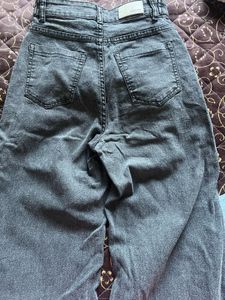 Stylish Grey Wide Leg Jeans