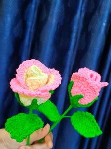 Crochet Rose Flowers - Handmade set