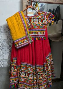 Navratri garba Red Lehenga Choli Set