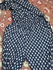 Cute Blue &amp; White Print Dress