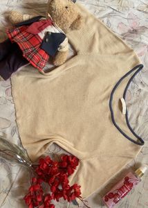 korean beige top