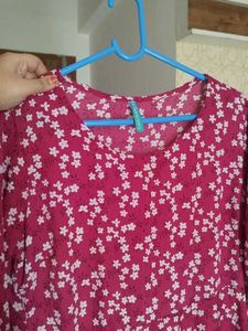 Charming Floral Print Midi Dress