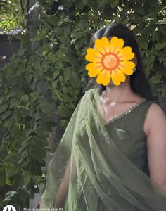 Olive Green Sleeveless Anarkali Kurta Set