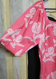 Max Floral Print Short Sleeve Dress
