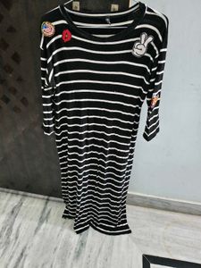 Striped Casual Top with Patches