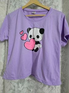 Puplre Crop top