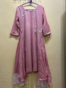 Neerus Peach Kurta Size XXL