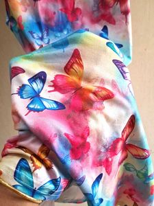 Colorful Butterfly Print Dress