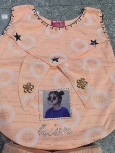 Cute Peach Baby Girl Outfit
