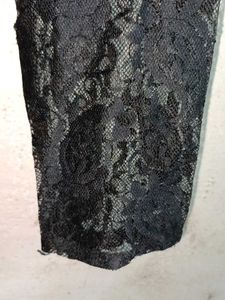 Trendy Partywear Lace Top Layered Blouson Black 🖤