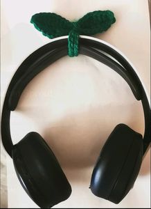 Crochet Sprout headphones, bookmark, cable