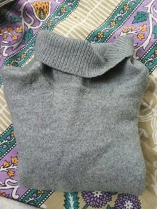 Gray Turtleneck Sweater