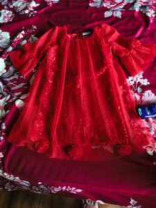 peppermint red sequince dress