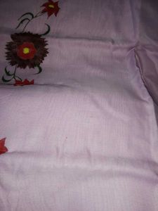 Beautiful Lavender Saree with Floral Print