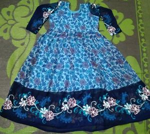 Box Pleats Floral Frock