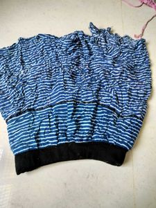 Bohemian Blue Striped Skirt