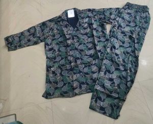 Chic Leaf Print Night Suit for Women