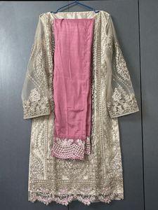 Pakistani heavy work kurta set with dupatta