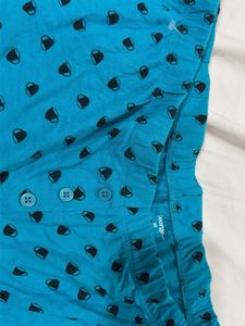 Blue short with Black Pattern