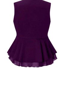 Stylish Purple Peplum Blazer