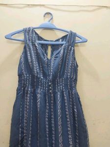 Blue Striped Jumpsuit