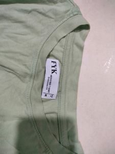 Oversized Tshirt - Pista Green Colour
