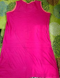 Cute Pink Knee Length Nightdress For Women