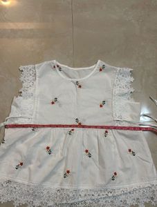 Boho White Floral Embroidered Lace Top