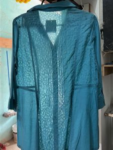 Teal Textured Kurta top
